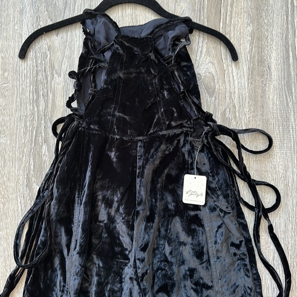 Free People Black Velvet Jumpsuit - Picture 4 of 4